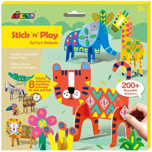 Avenir Stick 'N' Play Κωδ 60812 Παιχνίδι Δημιουργικής Απασχόλησης για Παιδιά 3+ Years 1 Τεμάχιο - Safari Animals